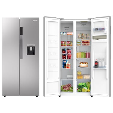 Nikai Side By Side Double Door Refrigerator, 750L Gross/410L Net, With Energy Efficient Inverter Compressor
Temp Display Mirror, High Efficient Defrosting, Steel Finish Body - NRF750SBD5
