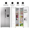Nikai Side By Side Double Door Refrigerator 750L Gross, With Energy Efficient Inverter Compressor Temp Display Mirror, High Efficient Defrosting, Steel Finish Body - NRF750SBSD24