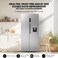Nikai Side By Side Double Door Refrigerator 750L Gross, With Energy Efficient Inverter Compressor Temp Display Mirror, High Efficient Defrosting, Steel Finish Body - NRF750SBSD24