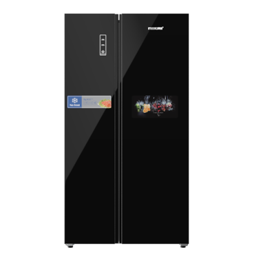 Nikai Side-by-Side Refrigerator with Digital Display, 800L Gross, 502L Net, NRF800SBBG Black