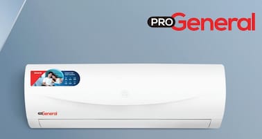 PRO GENERAL 1.5 Ton Rotary Split AC, Highly Efficient Cooling Air Conditioner with T3 Tropical Compressor, R410a Gas, Remote control, Super Cool, Low Noise With gold fins PRG18SAC - WHITE (No Installation)