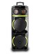 استمتع بأسلوب حياة رقمي مع مكبر الصوت EPS-1222/W100 مقاس 12 بوصة × 2، أضواء ديسكو ديناميكية، بطارية قابلة للشحن، أداء صوتي قوي، راديو FM، جهاز تحكم عن بعد سهل الاستخدام، أسود