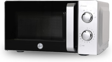 Hoover 20L Manual Control Microwave Oven - &lrm;HMW-M20-S, 700W Power, Simple Control Dial, Full Glass Door with Handle, Black