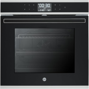 Hoover 60cm Built-in Electric Oven -80L Capacity, 3 Layer tempered glass Door 2900-3450W Power, Digital Timer With Screen, Convection Fan &amp; Cooling Fab - HEO-T6080-BBIP
