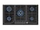 Hoover 90CM 5 Burner Gas Hob Glass - with FFD, Triple Ring, Rapid, Semi-Rapid &amp; Auxiliary Burners, Electric Ignition, Cast Iron &amp; Aluminum Alloy Knob Control, Black Tempered Glass Panel - HGH-W95G-GBI
