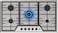 Hoover Built-In 90cm 5 Burner Gas Hob - Stainless Steel, Triple Ring Burner, Electric Ignition, Cast Iron Rack, Enamel Coated Caps HGH-W95G-SBI silver (No Installation)