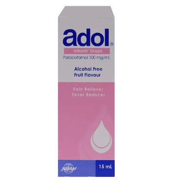 Adol Paracetmol 100 mg/ml Infant Drops 15ml
