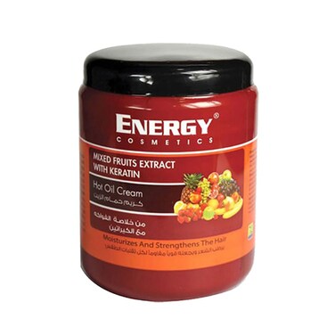 Energy Cosmetics Keratin Hot Oil Hair Cream   Mixed Fruits   500 Ml
