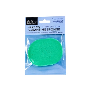 Pritty Dried &amp; Compressed Cleansing Sponge   Green