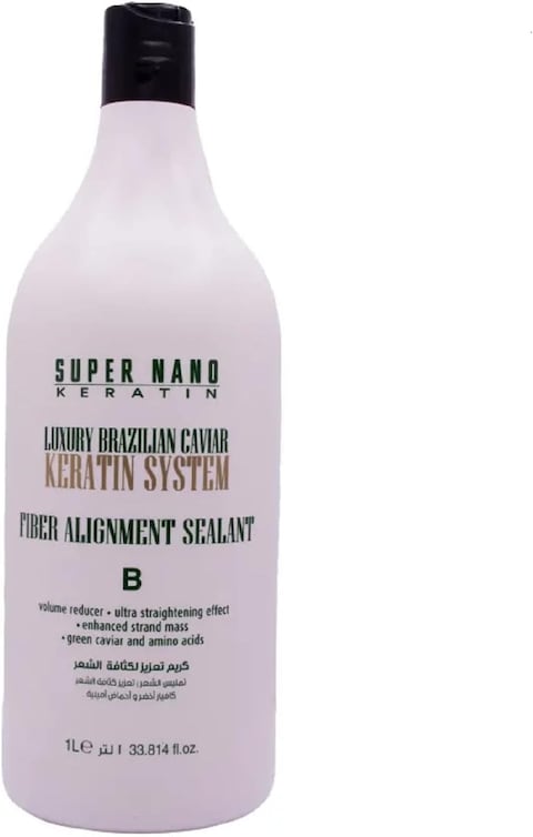 Super Nano Keratin Luxury Brazilian Caviar And Amino Acids Keratin System, Sulfate Free, Full Hair Reparation And Anti Frizz Action, 3X1000ml