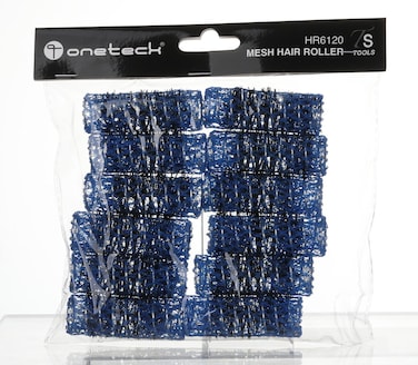 Onetech Mesh Hair Rollers 60Mmx20Mm  Blue  12 Pcs