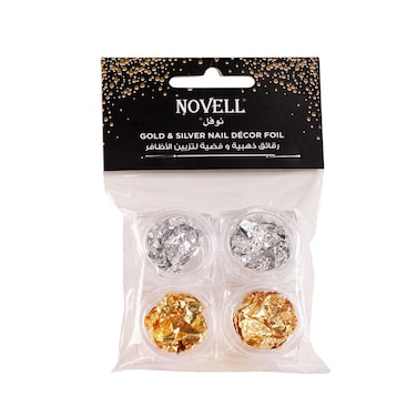 Novell Nail Art Gold and Silver Foil  4 Pcs It-01 Pk4
