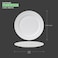 BARALEE PORCELIAN CERAMIC SIMPLE PLUS WHITE FLAT PLATE , 091071A , 31 CM (12 1/4") , PACK OF 12  , Dinner plate , Round platter , Serving plate , Porcelain platter