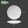 BARALEE PORCELIAN CERAMIC SIMPLE PLUS WHITE COUPE PLATE , 091002A , 16 CM (6 1/4") , PACK OF 6 , Dinner plate , Round platter , Serving plate , Porcelain platter
