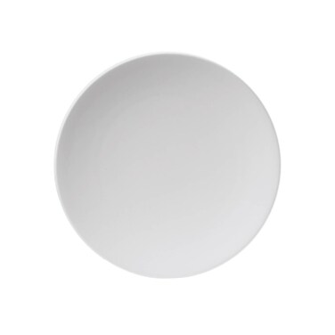 BARALEE PORCELIAN CERAMIC SIMPLE PLUS WHITE COUPE PLATE , 091002A , 16 CM (6 1/4") , PACK OF 6 , Dinner plate , Round platter , Serving plate , Porcelain platter
