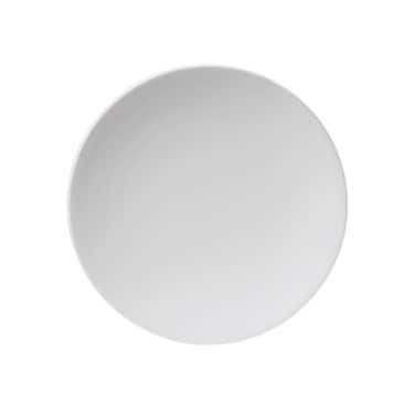 BARALEE PORCELIAN CERAMIC SIMPLE PLUS WHITE COUPE PLATE , 091042A , 25.5 CM (10") , PACK OF 6 , Dinner plate , Round platter , Serving plate , Porcelain platter