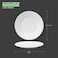 BARALEE PORCELIAN CERAMIC SIMPLE PLUS WHITE FLAT PLATE , 091074A , 31 CM WIDE RIM (12 1/4") , PACK OF 12  , Dinner plate , Round platter , Serving plate , Porcelain platter