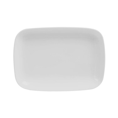 BARALEE PORCELIAN CERAMIC SIMPLE PLUS WHITE RECTANGULAR COUPE PLATE , 091151A , 14.5 X 22 CM (5 3/4" X 8 5/8") , PACK OF 6 , Serving Plate , Coupe dish , Platter , Serving tray , Coupe Plate