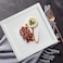 BARALEE PORCELIAN CERAMIC SIMPLE PLUS WHITE SQUARE PLATE , 091103A , 16 CM SHORT RIM (6 1/4") , PACK OF 6 , Serving Plate , Platter , Serving tray , Rim Plate