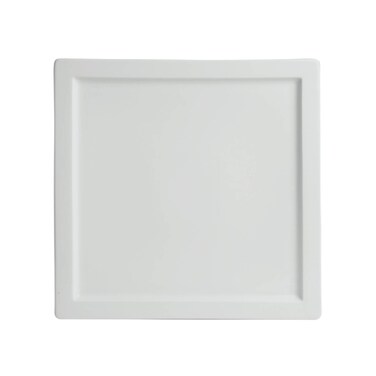 BARALEE PORCELIAN CERAMIC SIMPLE PLUS WHITE SQUARE PLATE , 091103A , 16 CM SHORT RIM (6 1/4") , PACK OF 6 , Serving Plate , Platter , Serving tray , Rim Plate