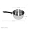 Raj Stainless Steel Milkpan - 20 cm Heavy-Duty Induction Compatible Milk Pan without Lid, GSSSP9