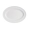 BARALEE PORCELIAN CERAMIC SIMPLE PLUS WHITE OVAL RIM PLATE , 091291A , 41 CM (16 1/8") , PACK OF 6 , Rimmed Platter , Dinnerware , Serving Tray , Serving Platter