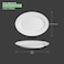 BARALEE PORCELIAN CERAMIC SIMPLE PLUS WHITE OVAL RIM PLATE , 091281A , 46 CM (18 1/8") , PACK OF 2 , Rimmed Platter , Dinnerware , Serving Tray , Serving Platter