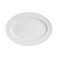 BARALEE PORCELIAN CERAMIC SIMPLE PLUS WHITE OVAL RIM PLATE , 091281A , 46 CM (18 1/8") , PACK OF 2 , Rimmed Platter , Dinnerware , Serving Tray , Serving Platter