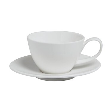 BARALEE PORCELIAN CERAMIC SIMPLE PLUS WHITE CUP, 091611A, 200 CC (6 3/4 OZ), PACK OF 6, Espresso Cup, Tea Cup, Coffee Cup, Cappuccino Cup, Coffee Mug Set, Tea Mug Set