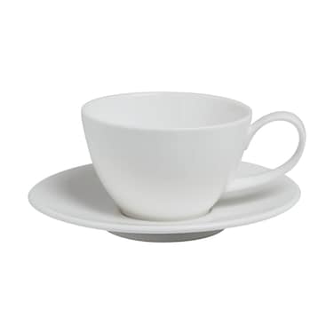 BARALEE PORCELIAN CERAMIC SIMPLE PLUS WHITE CUP, 091616A, 250 CC (8 1/2 OZ), PACK OF 6, Espresso Cup, Tea Cup, Coffee Cup, Cappuccino Cup, Coffee Mug Set, Tea Mug Set
