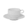 BARALEE PORCELIAN CERAMIC SIMPLE PLUS WHITE STACKABLE CUP, 091601A, 100 CC (3 1/2 OZ), PACK OF 6, Espresso Cup, Tea Cup, Coffee Cup, Cappuccino Cup, Coffee Mug Set, Tea Mug Set