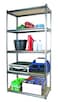 CamelTough Outdoor Metal Storage Shed (7 x 4.2 Feet) with 5 Shelf Metal Rack (86.5 x 35.5 x 183 CM), Combo Pack, Garden Metal Shed. Perfect for Storing Patio Furniture, Garden Tools, Garage Organizer