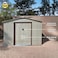 CamelTough Outdoor Metal Storage Shed 9.1 X 6.3 feet, With Shelf Rack and Heavy Duty Storage Box 60 Liters, Garden Shed Combo, Weather Resistant, for Tools Patio Furniture and Garage &ndash; CT-205