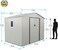 CamelTough Outdoor Metal Storage Shed 9.1 X 6.3 feet, With Shelf Rack and Heavy Duty Storage Box 60 Liters, Garden Shed Combo, Weather Resistant, for Tools Patio Furniture and Garage &ndash; CT-205