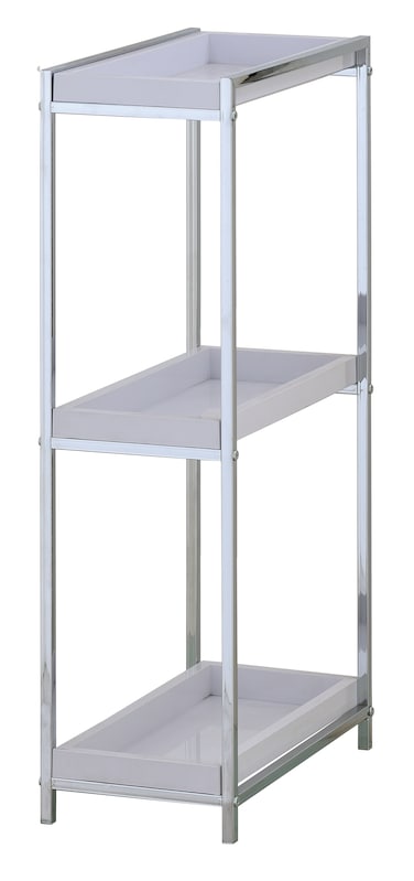 Zenments 3 Tier PP Tray Shelf Rack Stand, Slim Storage Organizer, Utility Shelf for Office, Kitchen, Mobile, Bathroom, Laundry Storage Shelf Rack - ZEN-258