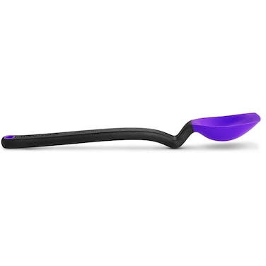 Dreamfarm Mini Supoon Non-Stick Sit-Up Silicone Scraping Cooking Spoon, Jar Scraper, Measures 5ml Tsp, 8 Inch, Durable, Easy to Clean, Ideal for Stirring and Scraping, Purple