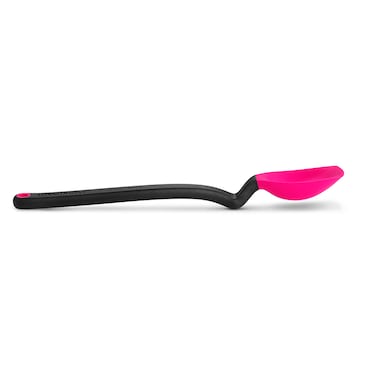 Dreamfarm Mini Supoon Non-Stick Sit-Up Silicone Scraping Cooking Spoon, Jar Scraper, Measures 5ml Tsp, 8 Inch, Durable, Easy to Clean, Ideal for Stirring and Scraping, Pink