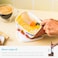 Dreamfarm Mini Supoon Non-Stick Sit-Up Silicone Scraping Cooking Spoon, Jar Scraper, Measures 5ml Tsp, 8 Inch, Durable, Easy to Clean, Ideal for Stirring and Scraping, Orange