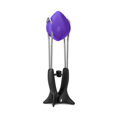 Dreamfarm Teafu, Tea Infuser, Strainer &amp; Tongs with Built-in Stand, Heat-Resistant Tea Steeper for Loose Leaf Tea &amp; Herbal Infusions, Purple - DFM-321