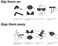 Slapsee Folding Sunglasses, UV400 Protection, Trendy Design for Men &amp; Women, Ultralight &amp; Easy to Carry Sunglasses, Wrist Slapping Sunglasses that never fall off, White Frame, White Slap, Blue Lens