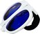 Slapsee Folding Sunglasses, UV400 Protection, Trendy Design for Men &amp; Women, Ultralight &amp; Easy to Carry Sunglasses, Wrist Slapping Sunglasses that never fall off, White Frame, White Slap, Blue Lens