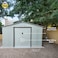 CamelTough Outdoor Metal Storage Shed, 11.2x10.6 feet, Garden Metal Shed. Perfect for Storing Patio Furniture, Garden Tools. Garage Organizer, Weather Resistant. With warranty. Beige, CT-644