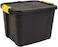 Strata 4 Pack 42 Liter Heavy Duty Indoor and Outdoor Storage Box Container, Made in UK, Tote with Durable Latches and Lid, Stackable Bin, for Home, Balcony, Garden, Poolside, Garage, Office - STR-762