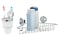 Everloc Essential Duo Pack - Toothbrush Holder &amp; Single Shelf Corner Rack, Vacuum Suction, No Drilling, No Screws, Rustproof Wall Mounted Storage Solution for Shower HTC-838