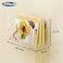 Everloc Dual Utility Combo Pack - Tissue Box Holder &amp; Magazine/Newspaper Rack, Vacuum Suction, Chrome, No Drilling, No Screws, Wall Mounted Storage Solution for Living Room, HTC-839