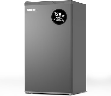 Nobel 135 L Gross / 86 L Net, Single Door Refrigerator, Defrost, R600a Refrigerant, Temperature Control, Inside Light, Inside Condenser - NR135RSI Inox
