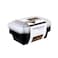 Hotpack Black Base Rectangular Microwavable Containers With Lids, 1100 Ml (38 Oz), 5 Pieces, Extra-Large Food-Grade Plastic For Reheating And Professional Meal Planning.