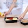 Hotpack Black Base Rectangular Microwavable Containers With Lids, 1100 Ml (38 Oz), 5 Pieces, Extra-Large Food-Grade Plastic For Reheating And Professional Meal Planning.