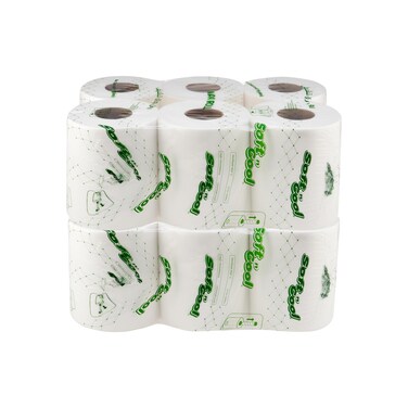 Soft N Cool Hotpack Disposable Maxi Roll Embosed &amp; Perforated, Highly Absorbent, Sterilized tissue roll 2 Ply for Kitchen, Office Use 115meter - 900Gram, 6 Rolls