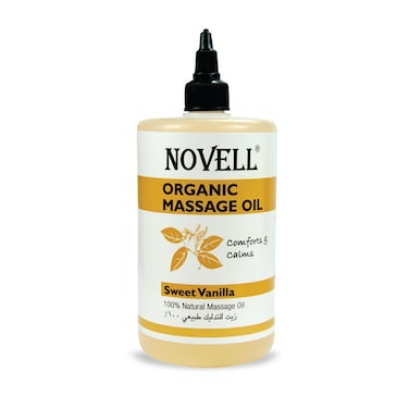 Novell Organic Massage Oil   Sweet Vanilla Sj  500 Ml